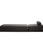 BONDI Charcoal Sunbrella Fabric Black Aluminum Outdoor Lounger Chair
