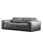 BOONE Iron Ore Italian Leather Sofa