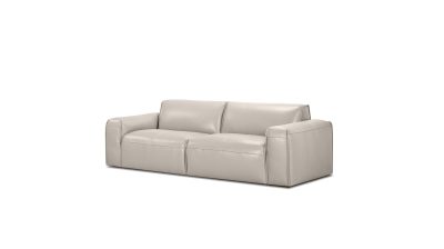 BOONE Taupe Italian Leather Sofa