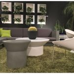 BORACAY Grey Fiber Cement Epoxy Indoor Outdoor End Table