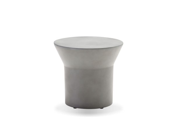 BORACAY Grey Fiber Cement Epoxy Indoor Outdoor End Table
