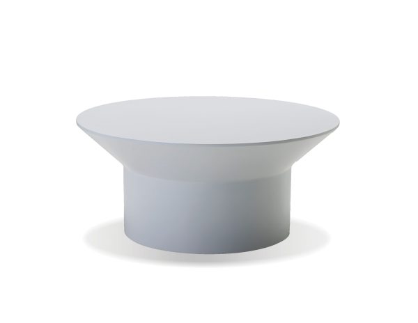 BORACAY White Solid Surface Indoor Outdoor Coffee Table