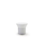BORACAY White Solid Surface Indoor Outdoor End Table