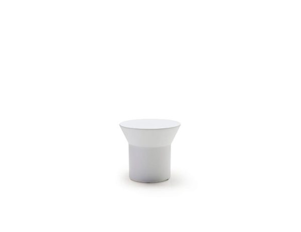 BORACAY White Solid Surface Indoor Outdoor End Table 1