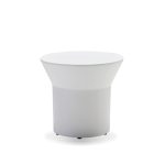 BORACAY White Solid Surface Indoor Outdoor End Table