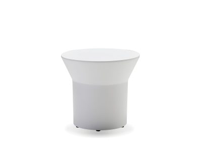 BORACAY White Solid Surface Indoor Outdoor End Table