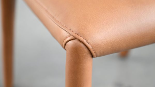 BOSCO Palomino Leather Metal Dining Chair 5 2
