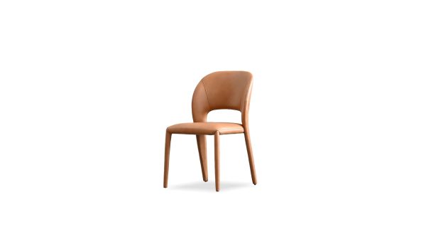 BOSCO Palomino Leather Metal Dining Chair 7