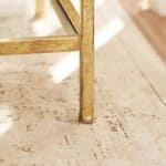 Gold Metal Frame Glass End Table with Tempered Glass Shelves