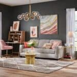 Gold Metal Frame Glass End Table with Tempered Glass Shelves