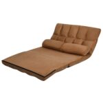 Foldable Faux Suede Floor Sofa Bed with Adjustable Positions 6 Foldable Faux Suede Floor Sofa Bed with Adjustable Positions