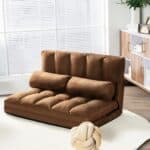 Foldable Faux Suede Floor Sofa Bed with Adjustable Positions 7 Foldable Faux Suede Floor Sofa Bed with Adjustable Positions