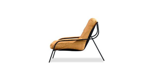 BREUER Antique Rum Leather Lounge Chair Charcoal Legs 2 2