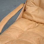 BREUER Antique Rum Leather Lounge Chair Charcoal Legs 12 BREUER Antique Rum Leather Lounge Chair Charcoal Legs