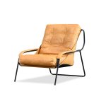 BREUER Antique Rum Leather Lounge Chair Charcoal Legs 7 BREUER Antique Rum Leather Lounge Chair Charcoal Legs