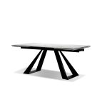 BRIDGE Carrara White Ceramic Extension Dining Table 7 BRIDGE Carrara White Ceramic Extension Dining Table