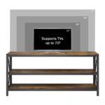 Modern Black Metal TV Stand with Barnwood Finish Shelves 9 Modern Black Metal TV Stand with Barnwood Finish Shelves