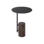 BUTLER Black Steel and Brown Marble End Table 5 BUTLER Black Steel and Brown Marble End Table