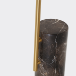 BUTLER Brass Powder Coated Steel Brown Marble End Table 6 BUTLER Brass Powder Coated Steel Brown Marble End Table