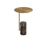 BUTLER Brass Powder Coated Steel Brown Marble End Table 5 BUTLER Brass Powder Coated Steel Brown Marble End Table