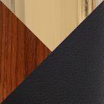 Bacci Contemporary Gold and Walnut Black Faux Leather Office Chair 14 Bacci Contemporary Gold and Walnut Black Faux Leather Office Chair