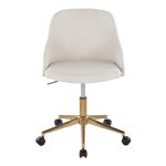Bacci Contemporary Gold and Walnut Office Chair 14 Bacci Contemporary Gold and Walnut Office Chair