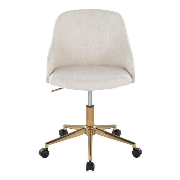 Bacci Contemporary Gold and Walnut Office Chair 5