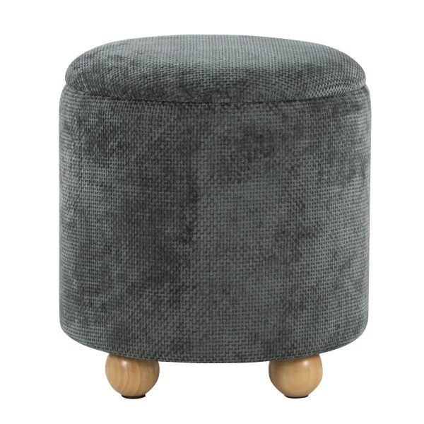 Bacci Contemporary Green Fabric Storage Ottoman Set Set of 2 7