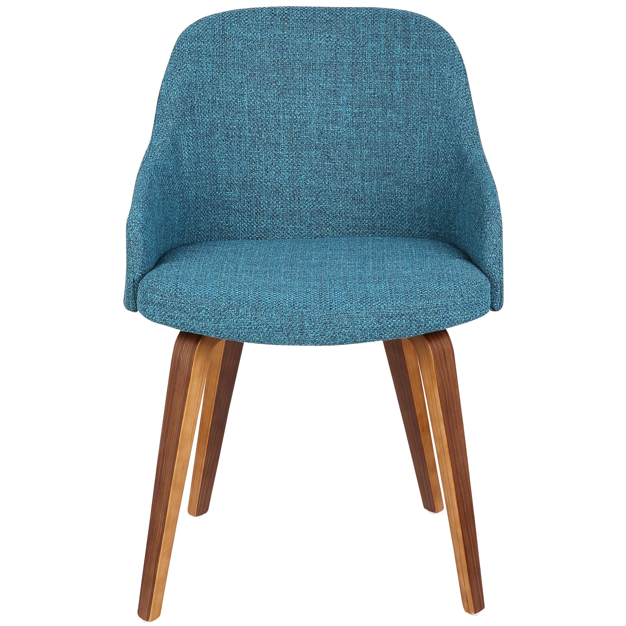 Bacci Mid-Century Modern Walnut and Teal Accent Chair 9 Bacci Mid-Century Modern Walnut and Teal Accent Chair - Image 9
