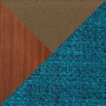 Bacci Teal Fabric Contemporary Accent Chairs Copper Legs (Set of 2)