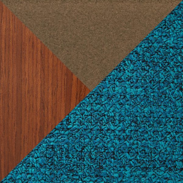 Bacci Teal Fabric Contemporary Accent Chairs Copper Legs Set of 2 9