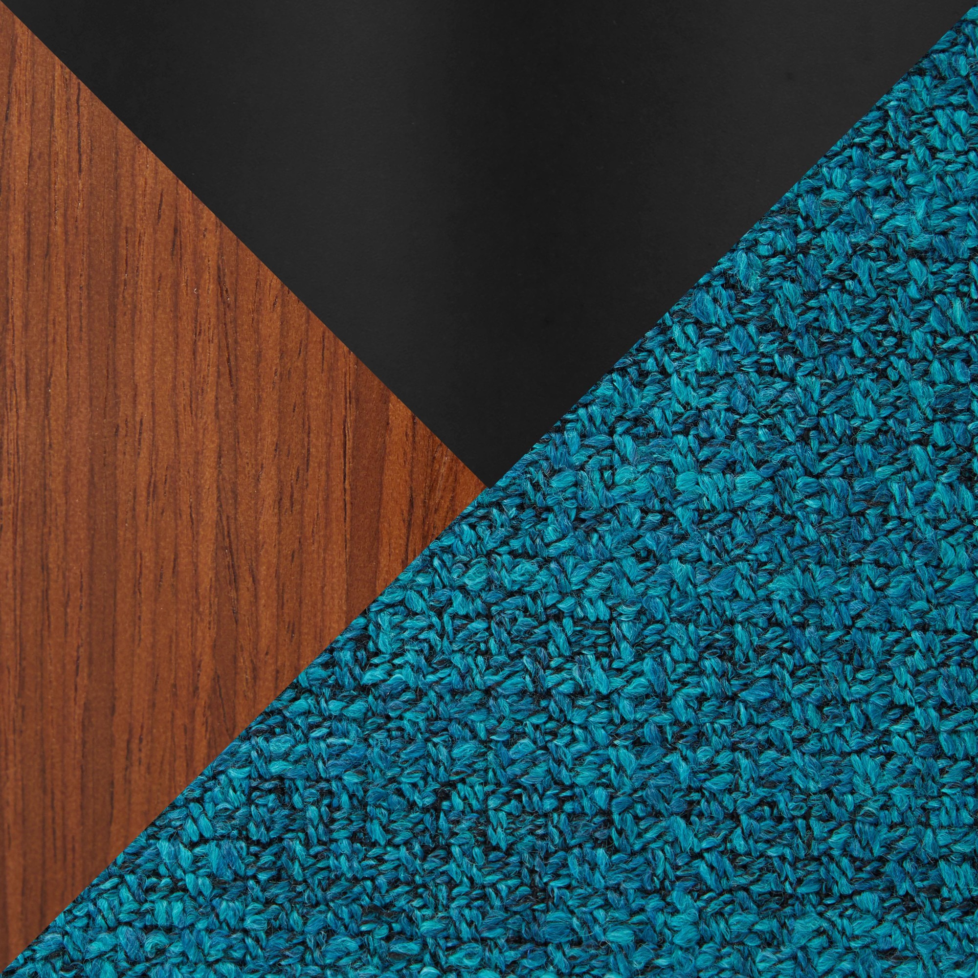 Bacci Teal Fabric Contemporary Office Chair Black Walnut Wood 7 Bacci Teal Fabric Contemporary Office Chair Black Walnut Wood - Image 7