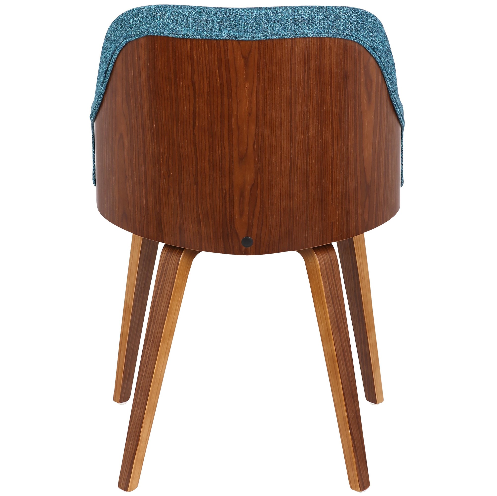 Bacci Teal Walnut Mid-Century Modern Accent Chairs (Set of 2) 9 Bacci Teal Walnut Mid-Century Modern Accent Chairs (Set of 2) - Image 9