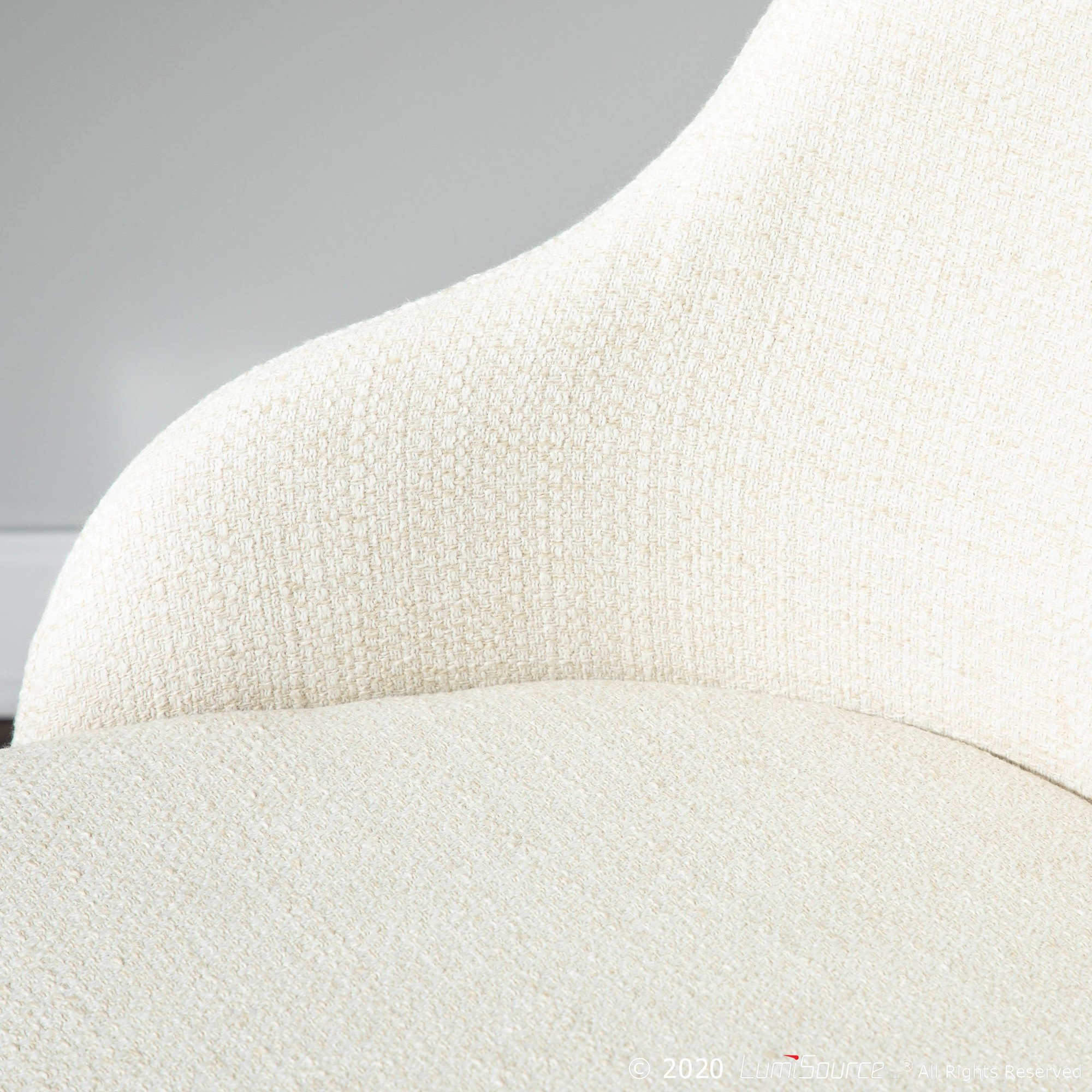 Bacci Walnut and Cream Mid-Century Modern Accent Chair 4 Bacci Walnut and Cream Mid-Century Modern Accent Chair - Image 4