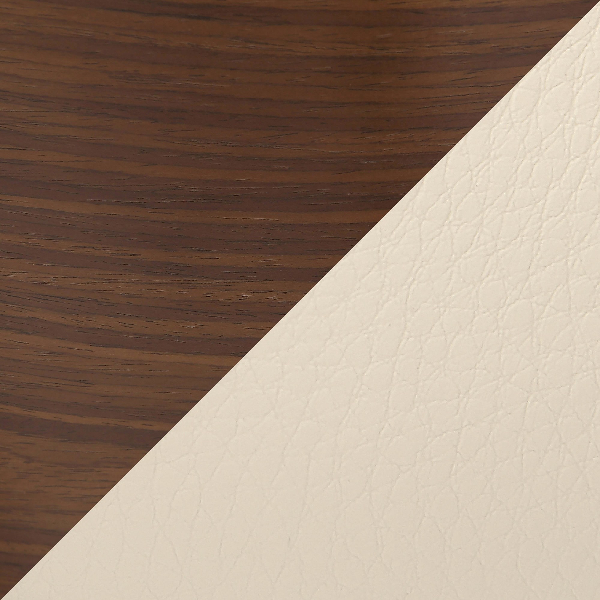 Bacci Walnut and Cream Mid-Century Modern Accent Chairs 9 Bacci Walnut and Cream Mid-Century Modern Accent Chairs - Image 9