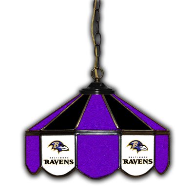 Baltimore Ravens 14 in Stained Glass Handcrafted Pub Light