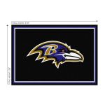 Baltimore Ravens 3x4 Area Rug Officially Licensed Stain Resistant