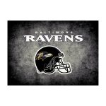 Baltimore Ravens 6x8 Distressed Area Rug Officially Licensed NFL