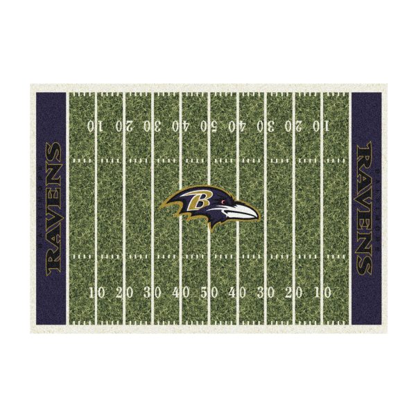 Baltimore Ravens 8x11 Homefield Football Field Area Rug 1