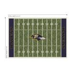 Baltimore Ravens 8x11 Homefield Football Field Area Rug
