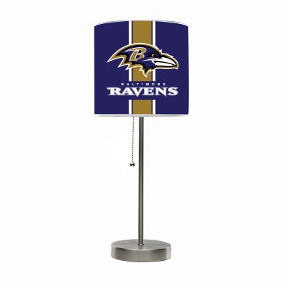 Baltimore Ravens Chrome USB Charging Lamp with Shade Insert