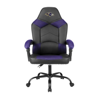 Baltimore Ravens Oversized Gaming Office Chair with Storage Pouch