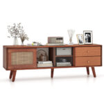 Bamboo TV Stand with Storage for TVs up to 65 Inch 25 Bamboo TV Stand with Storage for TVs up to 65 Inch