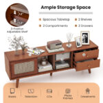 Bamboo TV Stand with Storage for TVs up to 65 Inch 27 Bamboo TV Stand with Storage for TVs up to 65 Inch