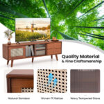 Bamboo TV Stand with Storage for TVs up to 65 Inch 28 Bamboo TV Stand with Storage for TVs up to 65 Inch
