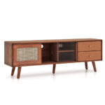 Bamboo TV Stand with Storage for TVs up to 65 Inch 24 Bamboo TV Stand with Storage for TVs up to 65 Inch