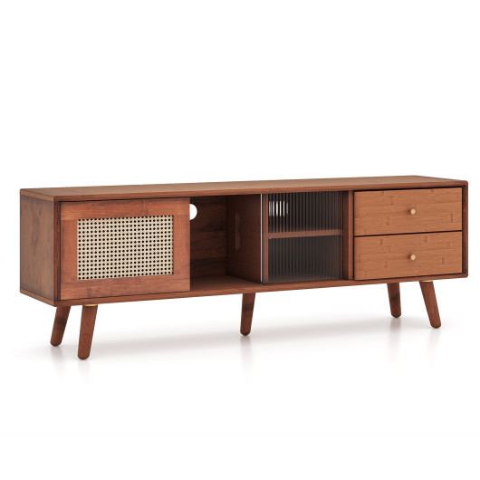 Bamboo TV Stand with Storage for TVs up to 65 Inch 10 Bamboo TV Stand with Storage for TVs up to 65 Inch - Image 10