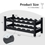 Bamboo Wine Rack Holds 12 Bottles with Space-Saving Design