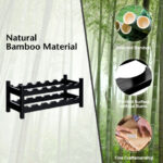 Bamboo Wine Rack Holds 12 Bottles with Space-Saving Design