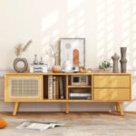 Bamboo TV Stand with Storage for TVs up to 65 Inch 15 Bamboo TV Stand with Storage for TVs up to 65 Inch